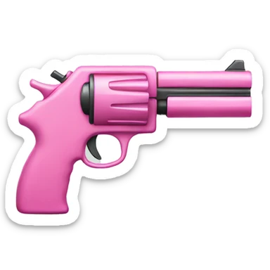 Pink gun with a bow sticker