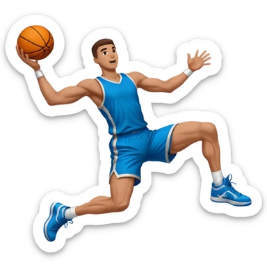Basketball dunk sticker