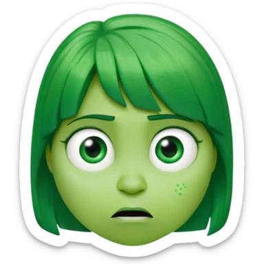 Disgust From Inside Out Liza Lipra  sticker