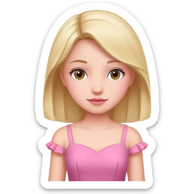 pink dress girl sticker