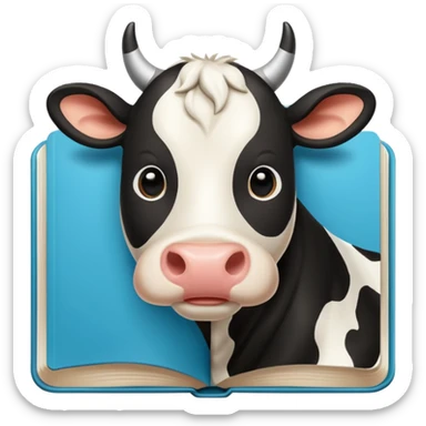 Cow print journal sticker