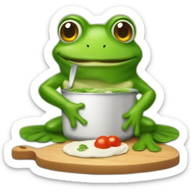 Grenouille qui fait la cuisine  sticker