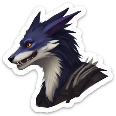 Edgy Modern Feral Vernid-Sergal species by LiLaiRa sticker