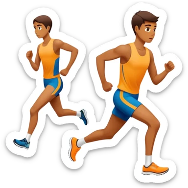 Runner with an injury  sticker