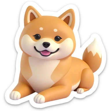 shiba inu relaxing sticker