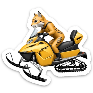 Lynx snowmoblie wheelies sticker