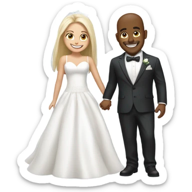 Bad bunny getting marry with a blonde girl  sticker