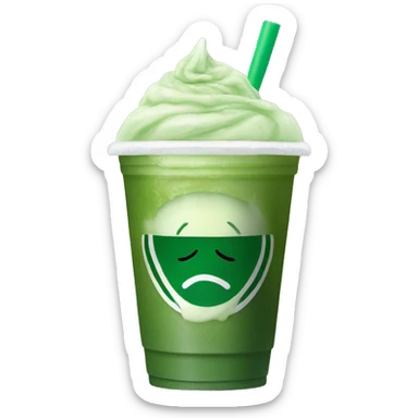 Iced matcha in a Starbucks cup sticker