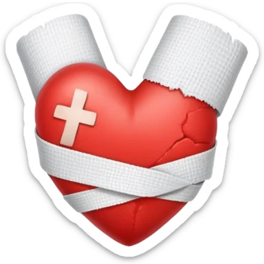 Heart with bandage for 'Sorry' song sticker