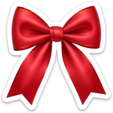 Cherry red bow sticker