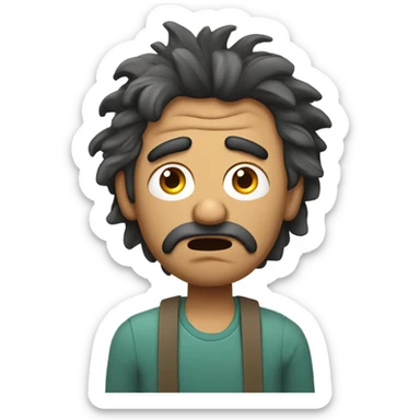 hungover mexican guy sticker