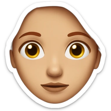 woman with long auburn hair frowning her eyes sticker