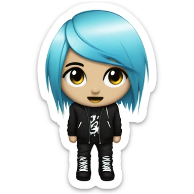 “Emo trap” graffiti goth punk sticker