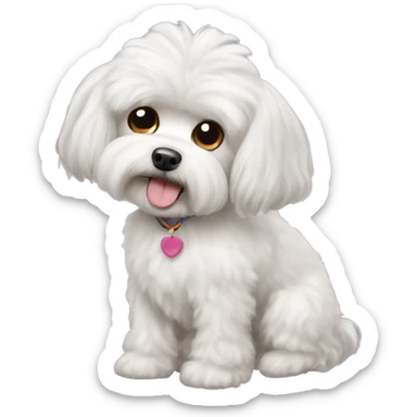 maltese poodle sticker
