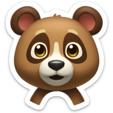 tom nook from animal crossing sticker