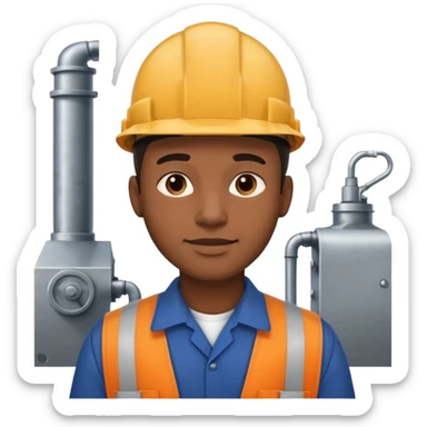factory worker black man  sticker