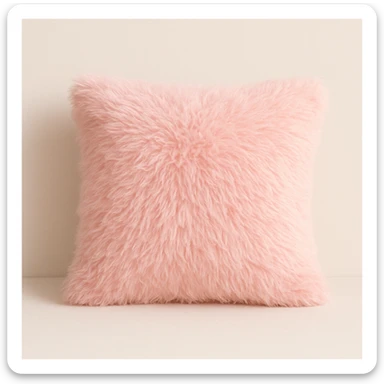 pink fluffy pillow sticker