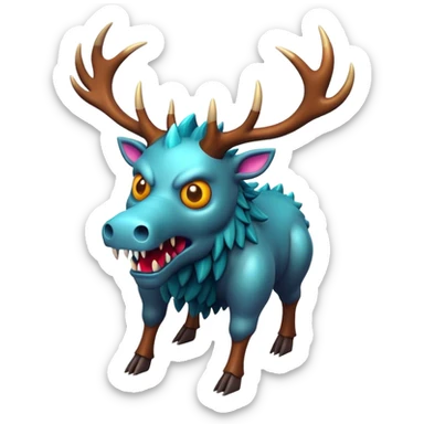 3d-isometric-scary-monster-Fellwood Stag sticker