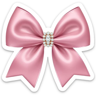 light pink bow with diamonds sticker