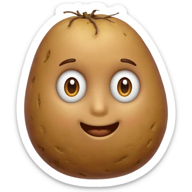 potato without eyes or face sticker