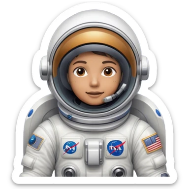 Cinematic Realistic mystery Astronaut visor down – A highly detailed depiction of an astronaut in a state-of-the-art space suit, floating weightlessly in the vast expanse of space. The reflective visor hides the face so we only see the reflection, while intricate suit details and soft lighting create an immersive sense of realism. sticker