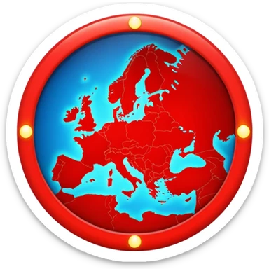 Europe map point  sticker