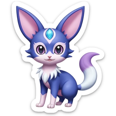  Fey Toony Meowstic-Espeon-Skitty-Delcatty-Sprigatito-Purrloin-fusion-hybrid sticker