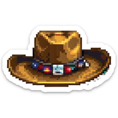 Texas cowboy hat sticker