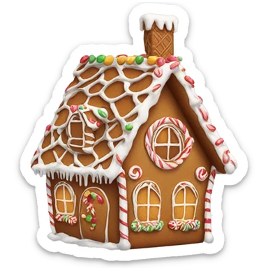 Gingerbread house cute sticker