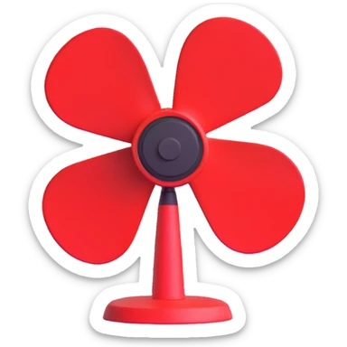 red electric fan sticker