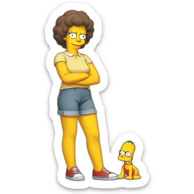 Lisa Simpsons standing with legs sticker