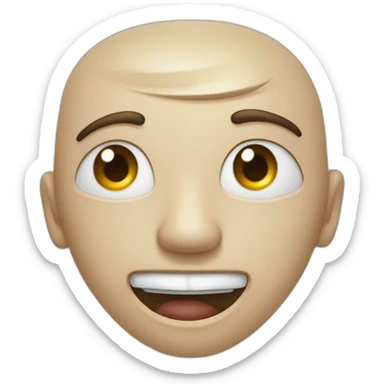 Tête avec un œil à moitié ouvert et bouche qui bave sticker