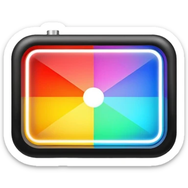 glowing led light, different glowing colors, one big rectangle sign sticker