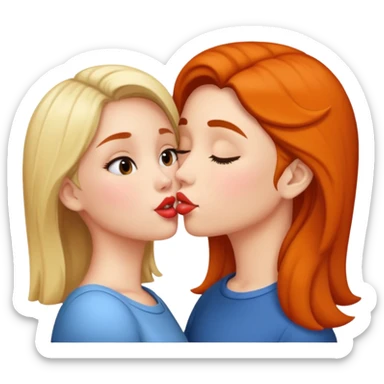 Mujer de talla baja dando un beso  sticker