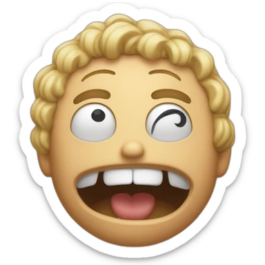 shocked face with hands on the head sticker