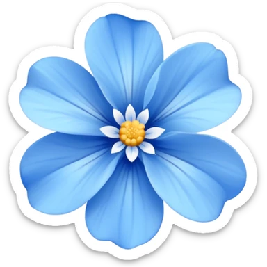 blue flowers sticker