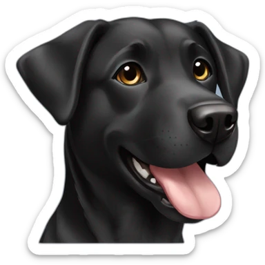 black young happy dog labrador mix with German shepard sticker