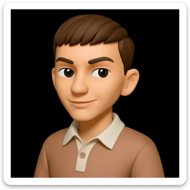 this image in 3d-emoji style with a confident Russian face and a slimmer face sticker