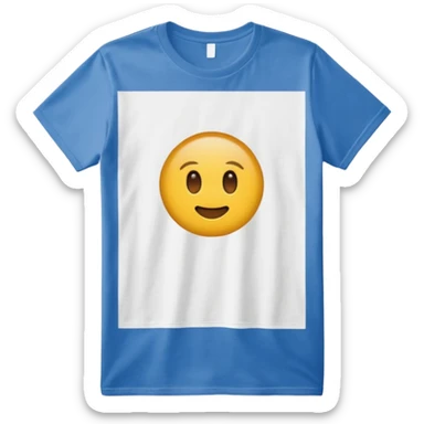 Genera un emoji de una camiseta lisa para promoción de emprendimiento sticker