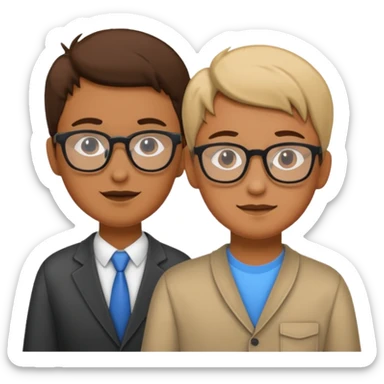 una persona dando asesoria a un estudiante sticker