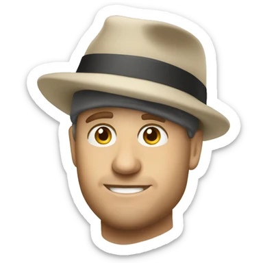 Create emoji of the 30 years old finnish guy with hat  sticker