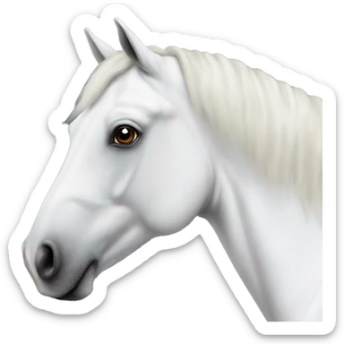 a-white-horse sticker