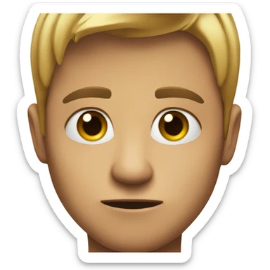 Suspicious look sticker