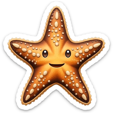 Starfish in leather wear sticker
