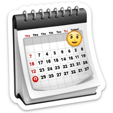 calendar week sticker