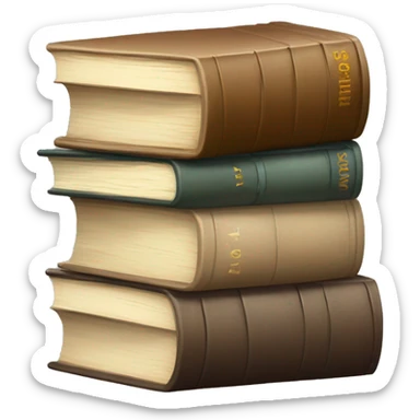 stack of old neutral colored books sticker