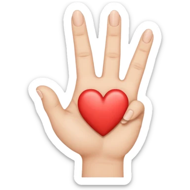 A middle finger inside a heartshaoed hand sign like these combined 🫶🏻🖕🏻 sticker
