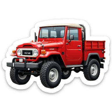 FJ45 Land Cruiser Ute With A flatbed tray sticker