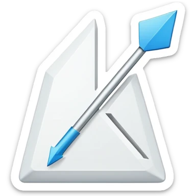 white pc arrow sticker