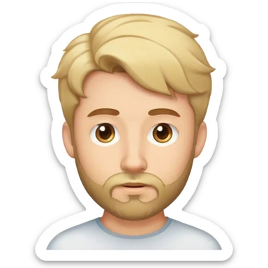 a man with a small beard under his nose with angeld hair sticker